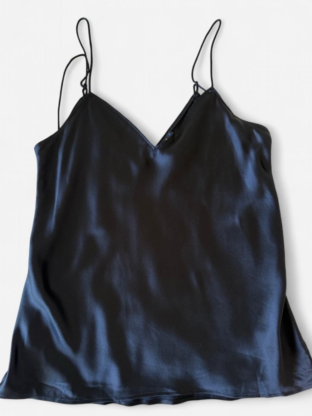 PAIGE NWT Black Satin V-Neck Camisole